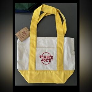 Trader Joe's Yellow Mini Canvas Tote Bag
